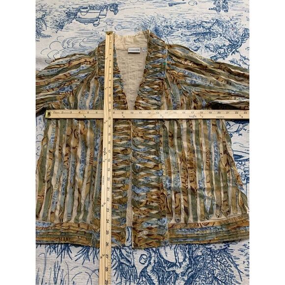 Beautiful Vintage CHICO’S lagenlook meets grunge bohemian vibe Earthy Funky Text - Picture 10 of 10